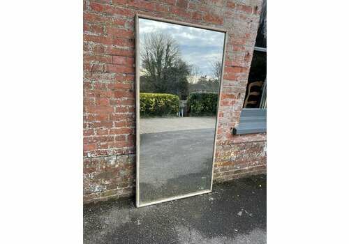 A Superb Large Antique French 19th C Painted Plain Bistro Mirror