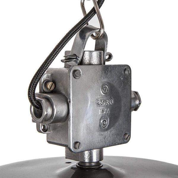 Large Industrial Factory Loft Pendant Lamp From Poland In Deep Green Finish photo for sale