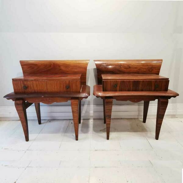 Pair Of Art Deco Bedside Tables Vinterior