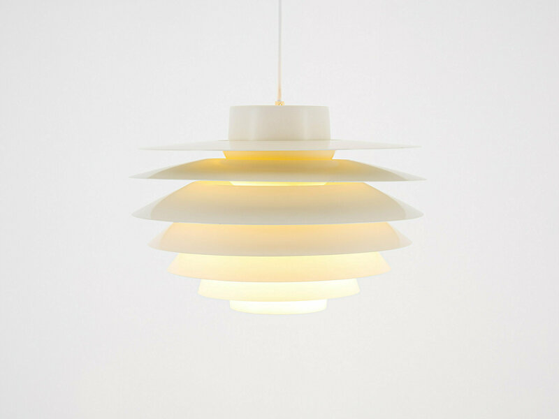 Medium White Verona Lamp By Svend Middelboe For Nordisk Solar photo furniture