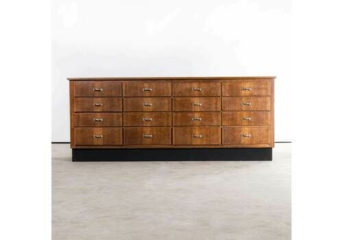 1950’s Belgian Laboratory Chest – Bank Of Drawers – Sixteen Drawers