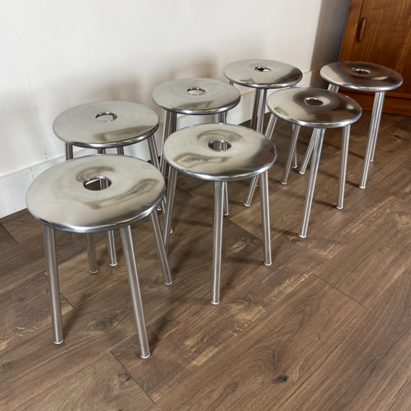 Aluminium Stools By Amos Marchant Lyndon Anderson Luna For Allermuir