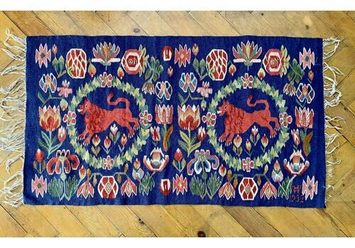 Traditional Swedish Skåne Tapestry In Wool