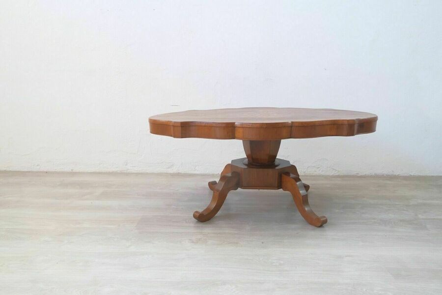 Old Biscuit Coffee Table Walnut Carved Table photo furniture