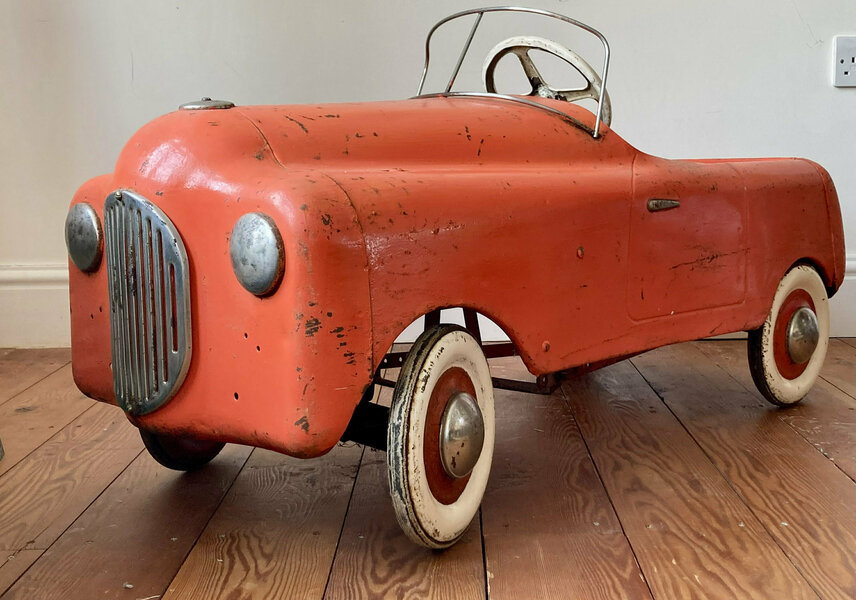 1950s Child's Tri Ang Meteor Pedal Car Vintage Old Antique Industrial