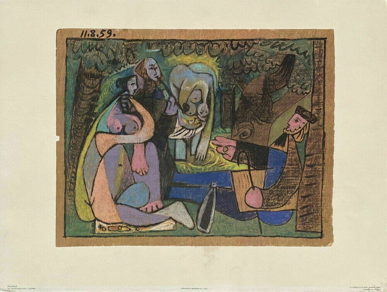 Picasso Pablo 1962 Photo Lithography Lunch On The Grass Cercle D'art Vinterior