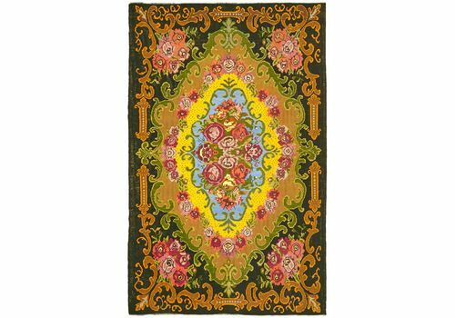 Handmade Vintage Moldovan 208 Cm X 325 Cm Kilim Rug