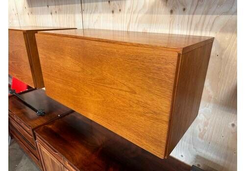 Tapley Wall Mounted Teak Bureau  Drinks Cabinet 1 Of 2