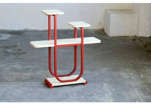 Art Deco Cake Stand / Bauhaus Plant Shelf Made Of Wood
