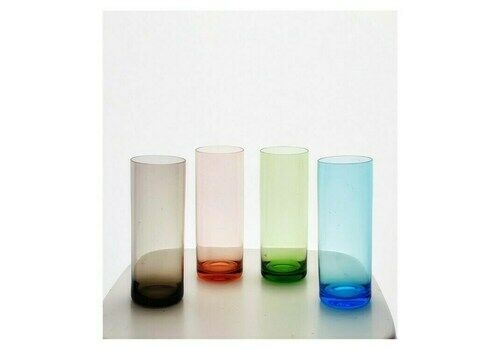 Midcentury Modernist Tumblers In Harlequin Colours Hi Ball Scandinavian Glasses