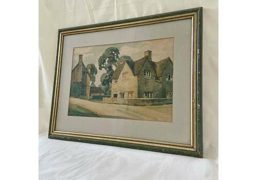 Original Framed Watercolour Of A Cotswold Stone House