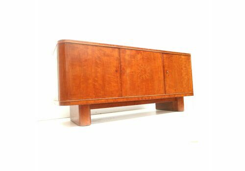 Vintage Art Deco Sideboard / Sideboard With Round Doors And Drawers