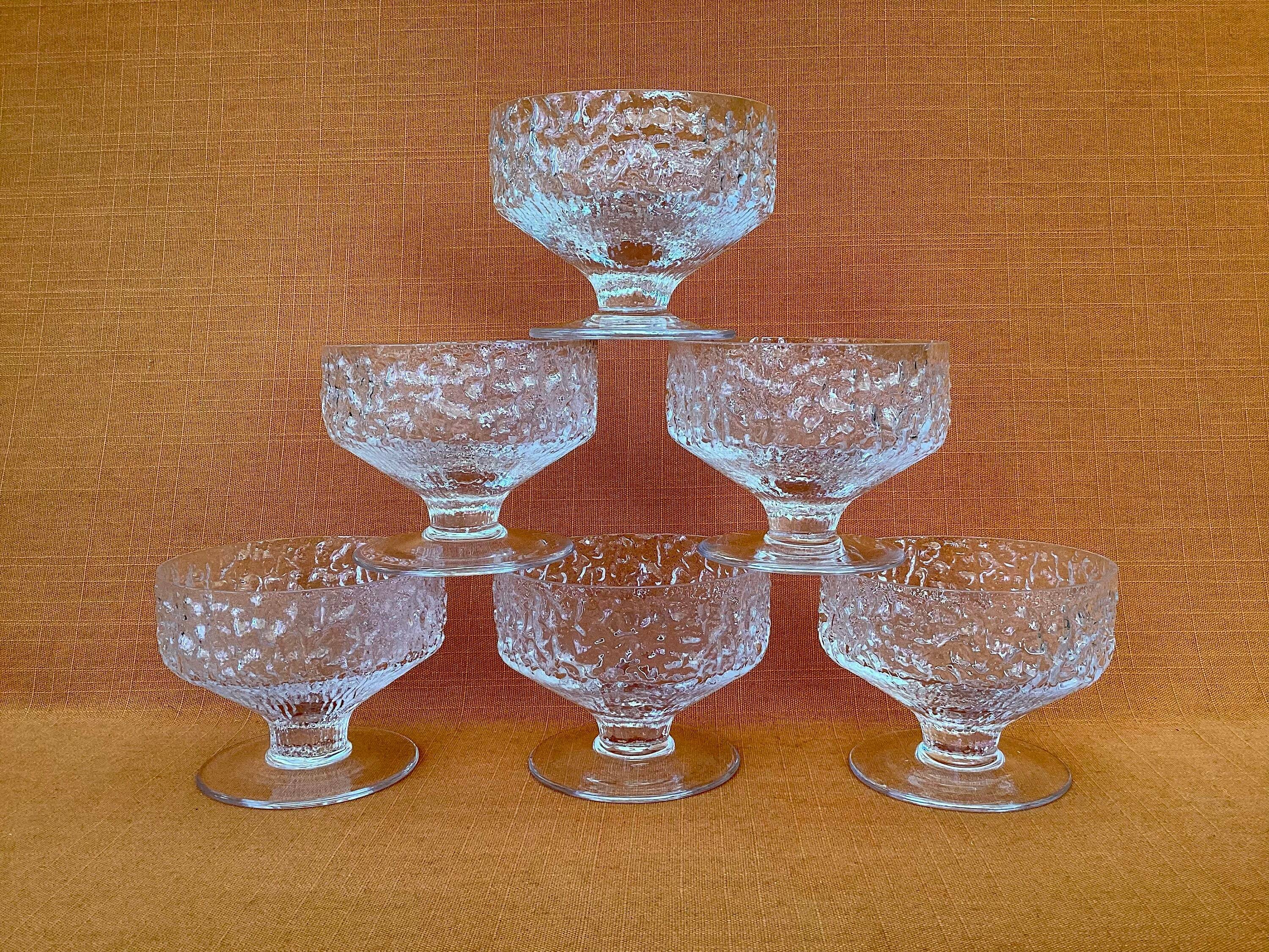 Fabulous Whitefriars Glacier Sundae Dishes (Set Of 6), 1970s