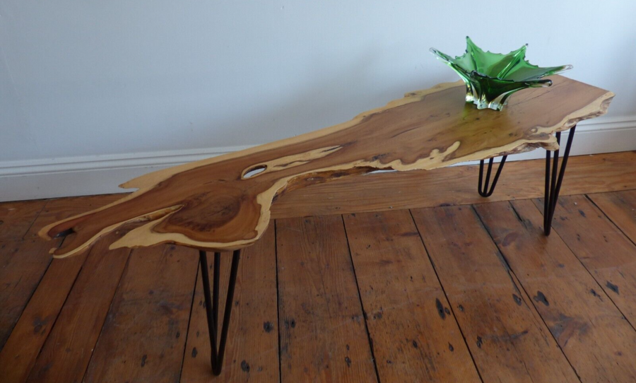 Beautiful & Natural Live / Raw Edge Whole Timber Coffee Table Cornish