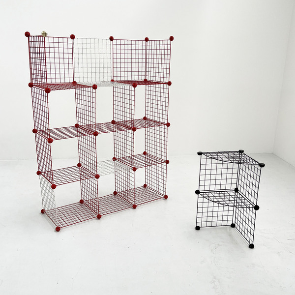 Postmodern Modular Metal Shelf, 1980s | Vinterior
