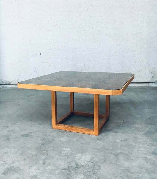 1980's Postmodern Design Octagonal Square Dining Table photo furniture