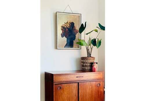 Original Mid Century Framed Oil On Board Of A Sherpa Girl Signed Gray