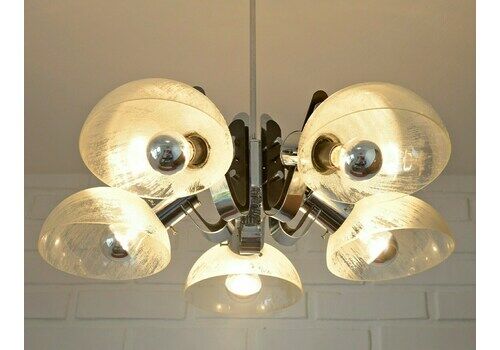 Amazing Vintage Pendant Light / Space Age Chandelier / Mid Century Modern / Sputnik Light Fixture