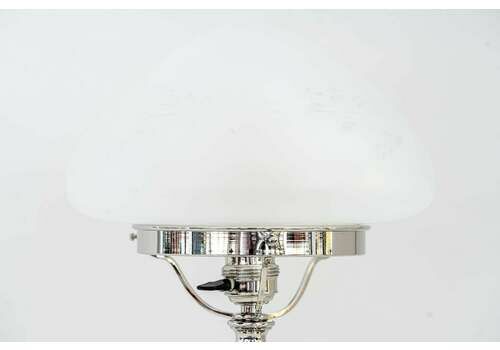 Art Deco Nickel Plated Table Lamp Vienna Around 1920