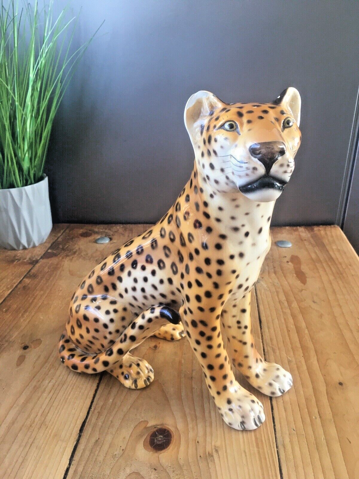 Mid Century Ronzan Italy 1211/3 Hollywood Glam Leopard Cheetah