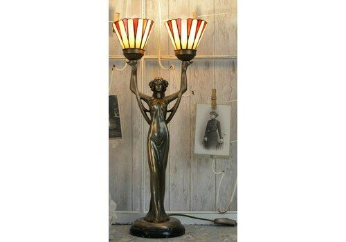 Vintage Table Lamp Art Nouveau Table Lamp Nude Woman Bauhaus Lamp Vintage Bedside Lamp