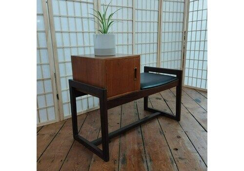 Vintage Mid Century Telephone Chair And Storage