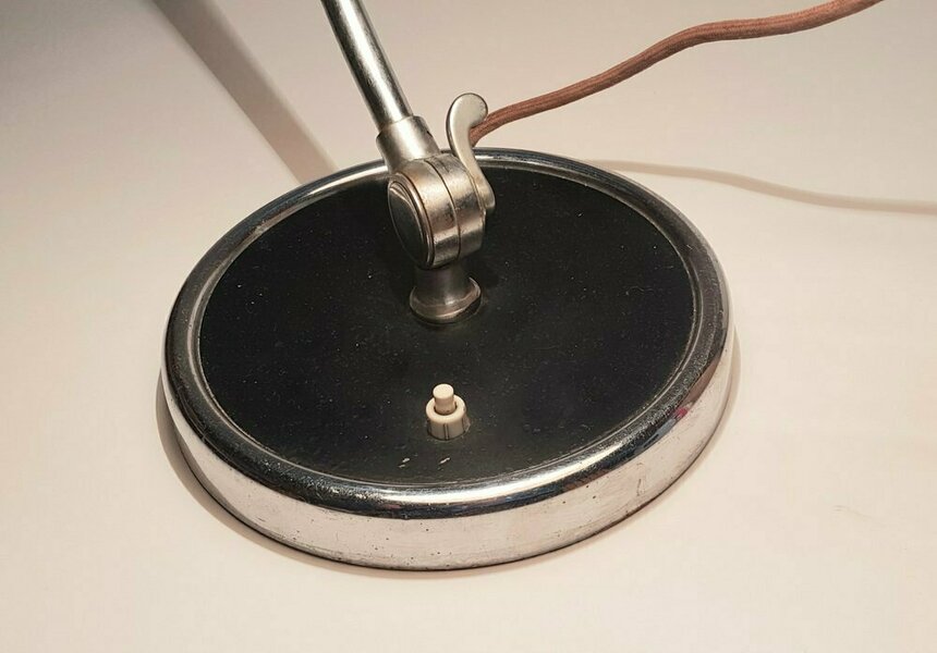 Black President 6631 Desk Lamp By Christian Dell For Kaiser Idell  Kaiser Leuchten 1930s photo for sale