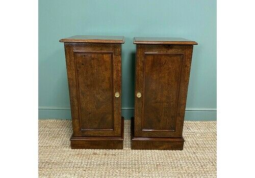 Antique Victorian Mahogany Pair Of Bedside Cabinets