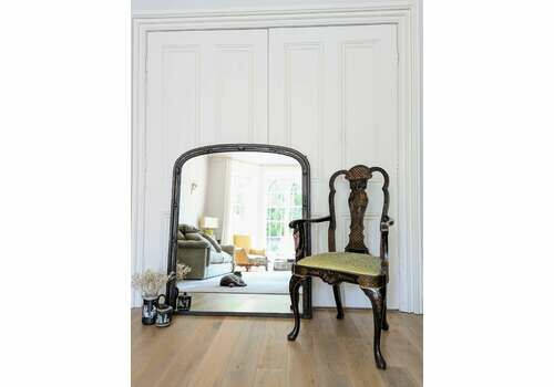 Antique French Overpainted Gilt Overmantel Wall Mirror C1880 Vintage French Mirror