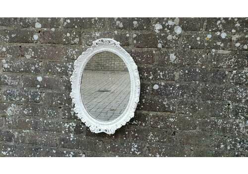 Vintage Painted 1970’s Plaster Mirror In Farrow And Ball Hand Painted Upcycled.