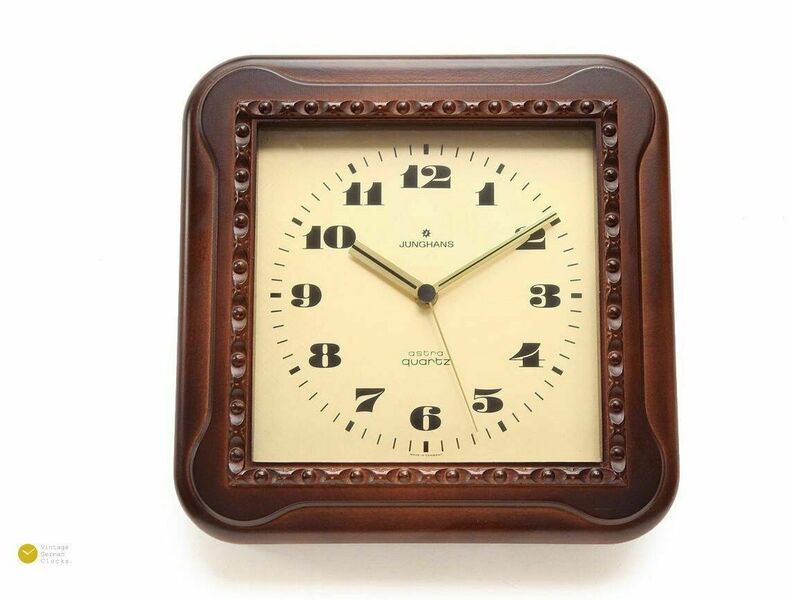 Junghans Wall Clock Mid Century Danish Modern Germany Mcm Atomic Wood