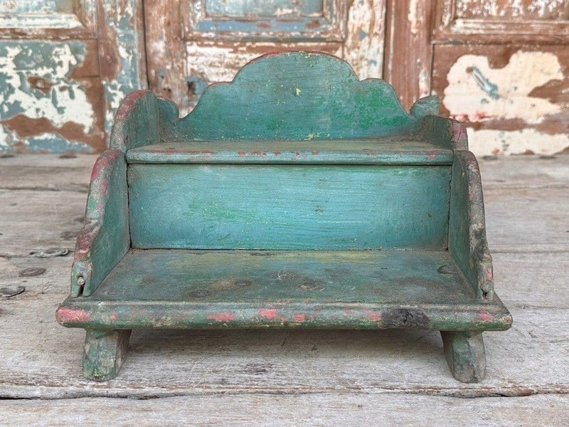 Vintage Hindu Temple Stand, Gujarat Circa 1950 Vinterior