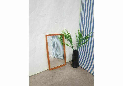 Vtg Mid Century Teak Wall Overmantel Mirror Danish Scandi Retro 60s 70s