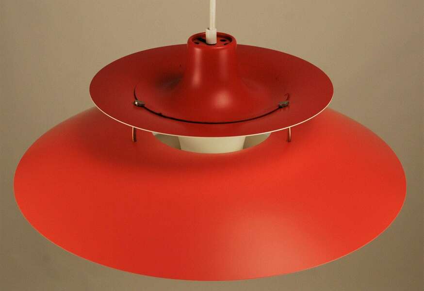 Vintage Louis Poulsen Ph5 Pendant Lamp | Original Vintage Restored In 'Red/Orange/Light Pink' Or Choose Your Custom Color! photo for sale