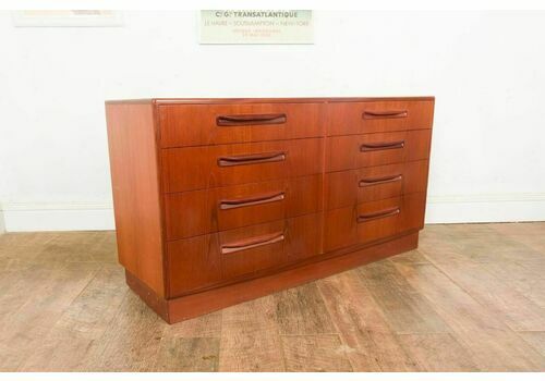 Vintage Retro G Plan Fresco 8 Drawer Chest Of Drawers Teak