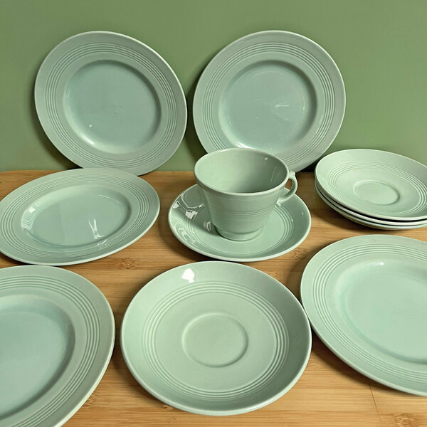 Woods Ware Beryl, Utility China, Pastel Green Mid Century Cup 