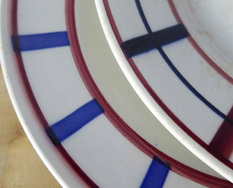 フランス SAINT AMAND « BASQUE » デサート皿 ② Set of French Saint Amand Lou Basquez Tableware - Vintage