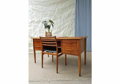 Vtg Mid Century Large Teak School Teachers Desk By Morris Of Glasgow