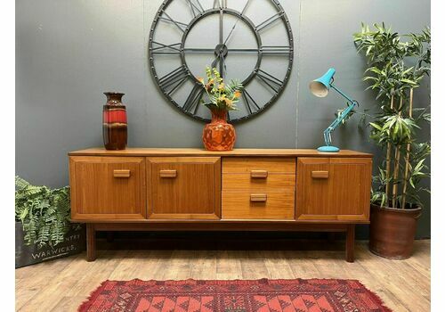 Mid Century Retro Vintage Teak & Walnut Alfred Cox Sideboard