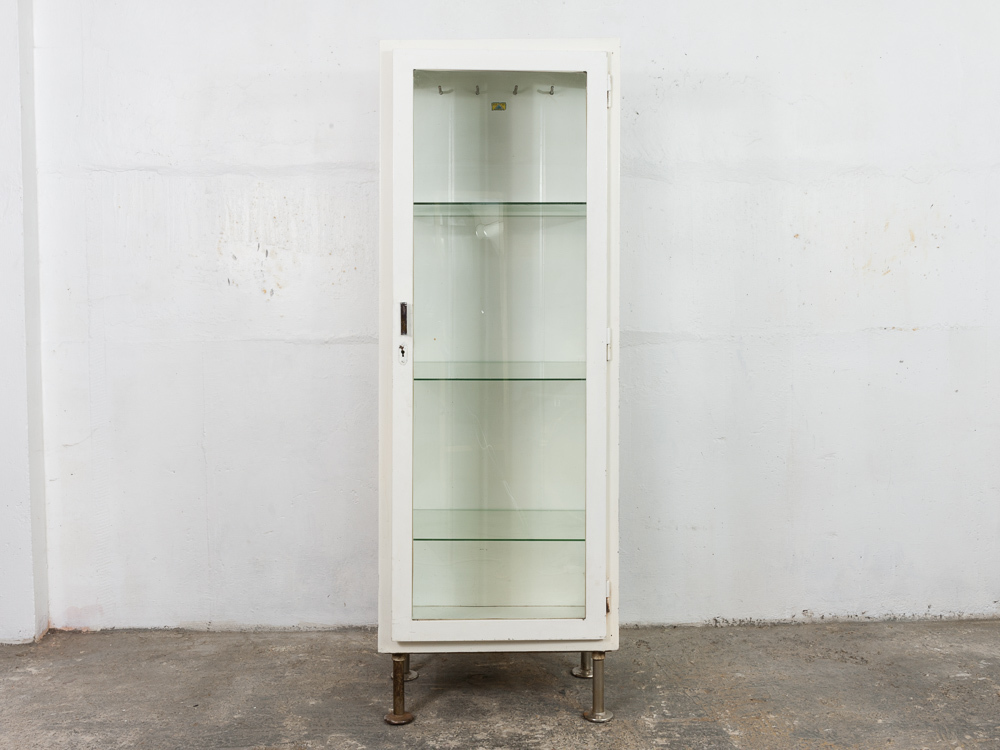 1940 S White Vintage Hospital Medical Cabinet Vinterior