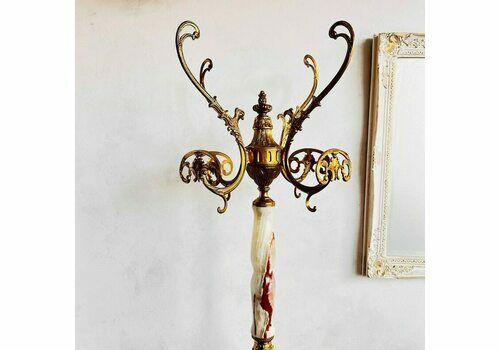 Tall Mid Century Hall Free Stand Superb Marble Coat Rack Italian Hallway Rack Hollywood Regency Style