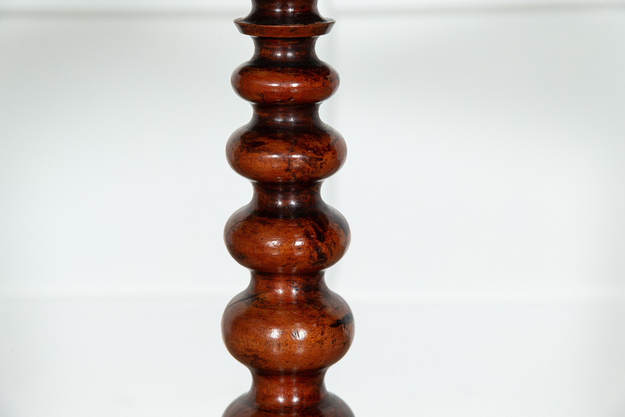 Irish 18thc Cherry Bobbin Tea Side Table photo furniture
