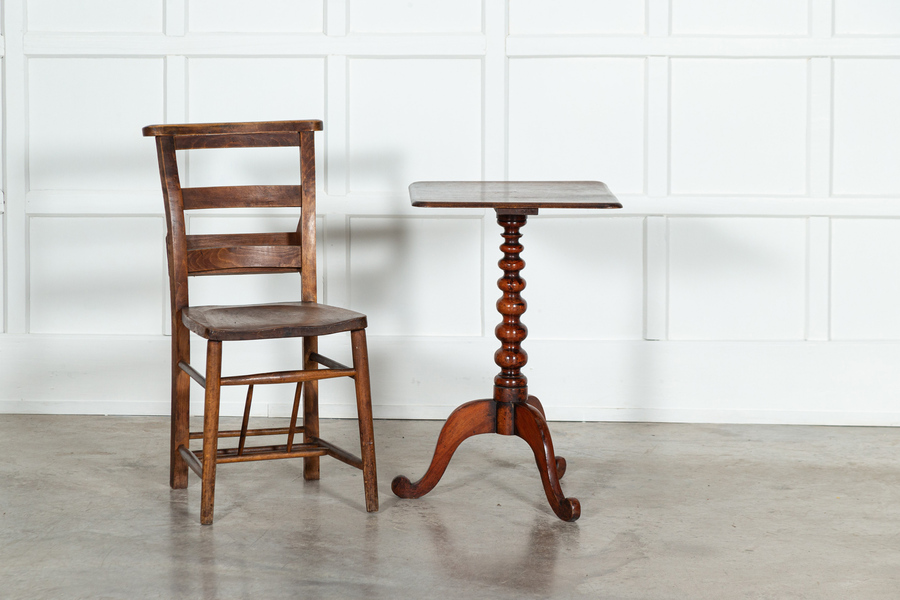 Irish 18thc Cherry Bobbin Tea Side Table photo 3163.0