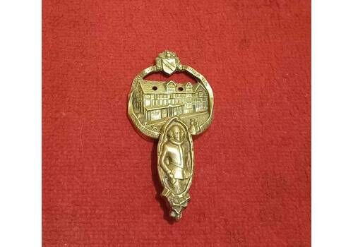 Antique Brass Shakespeares House Door Knocker, Victorian Stamped.