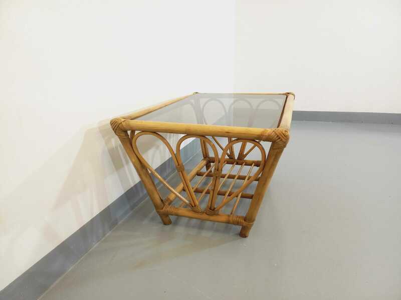 Table Basse Rectangulaire En Rotin photo furniture