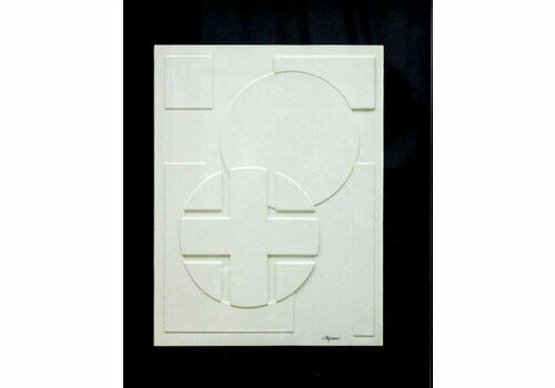 Original Vintage 3d Lola Rigacci 1970s Embossed Paper& Resin Sculpture