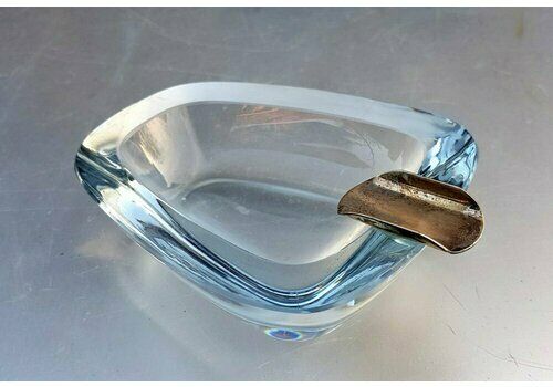 Mid Century Swedish Sterling Silver Ashtray From Orrefors 1950s