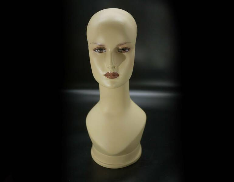 Vintage French Mannequin Head Bust, Hat Stand Vinterior