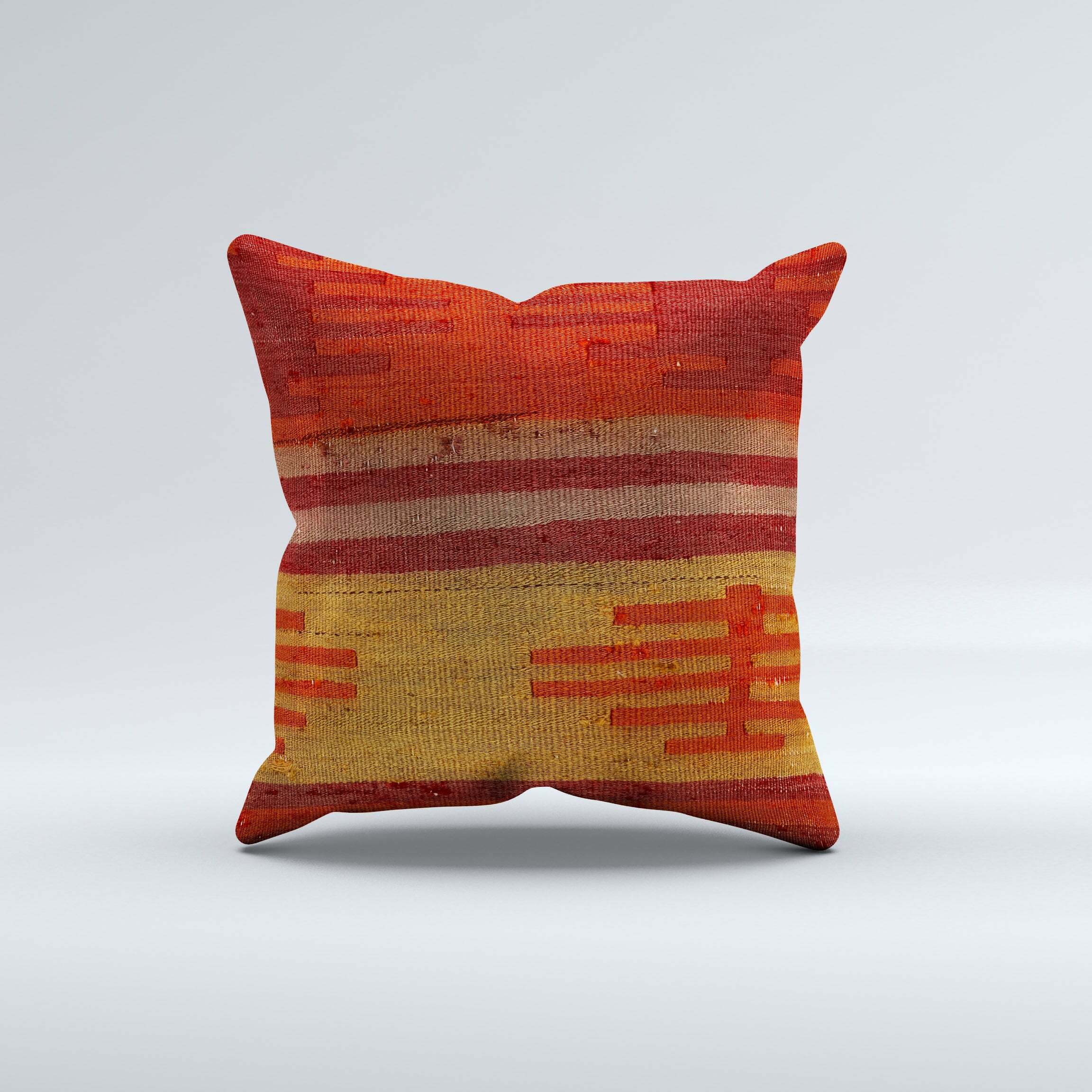 Turkish Kilim, Carpet Cushion Cover 60x60 Cm Square Wool Large