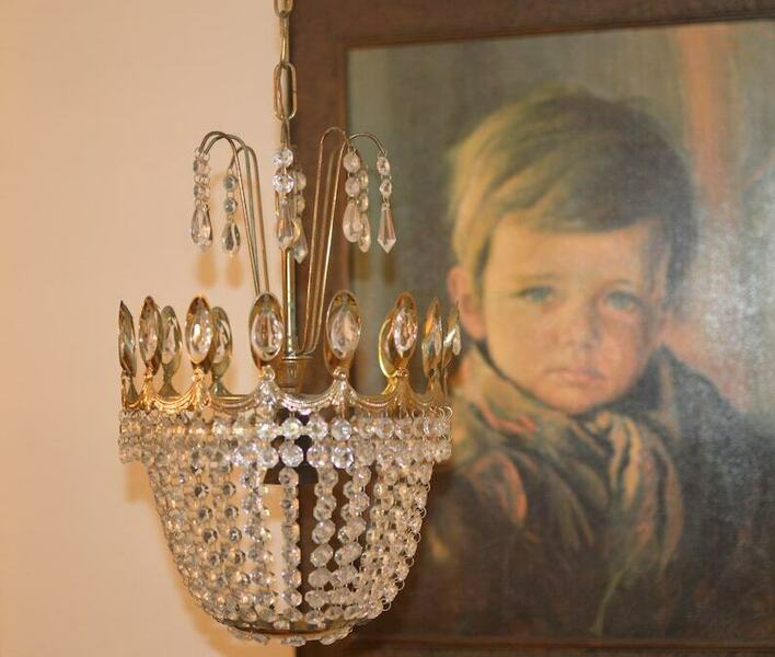 Bohemian Crystal Chandelier, Boho photo furniture